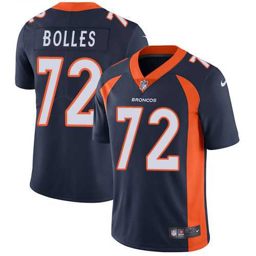 Nike Denver Broncos #72 Garett Bolles Navy Blue Alternate NFL Vapor Untouchable Limited Jersey,We sell and wholesale Nike Denver Broncos #72 Garett Bolles Navy Blue Alternate NFL Vapor Untouchable Limited Jersey on line form chian!